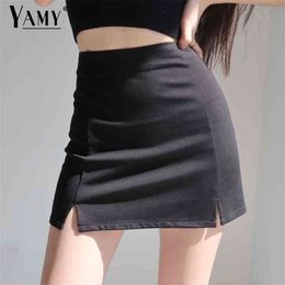 Woman skirts korean style kawaii womens vintage black mini high waisted pencil short sexy tennis purple 210621