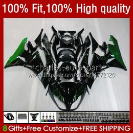 Injection Fairings For KAWASAKI green flames NINJA 600CC ZX 6R 6 R 636 600 CC 2009-2012 13No.20 ZX600 ZX636 ZX6R 09 10 11 12 ZX-636 ZX600C ZX-6R 2009 2010 2011 2012 OEM Bodys