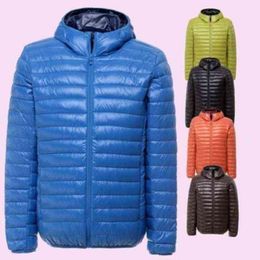 2021 Men Autumn Jacket Ultra Light Thin 90% White Duck Down Jackets Casual Portable Spring Coat for Men Down Parkas G1108