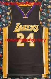 100% Stitched #24 BLACK Basketball Jersey Mens Women Youth Custom Number name Jerseys XS-6XL