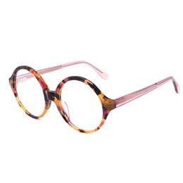 Fashion Sunglasses Frames 80142 Acetate Round Retro Glasses Frame Men Women Optical Computer Eyeglasses