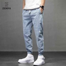 Men's Jean Jogger Harem Pant Men Pants Harajuku Cargo Jeans Cotton Casual Denim Hip Hop Sweatpants Male Trousers 210715