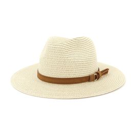 Summer Sea Beach Cap Sun Hat Women Men Grass Straw Hats Girls Jazz Wide Brim Hat mens Fashion Panama Caps Ladies Couple travel Sunhat NEW