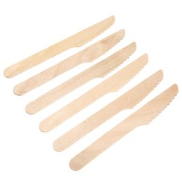 Wooden Disposable Cutlery Forks Spoons 100Pcs Party Dessert Utensils Tableware Wooden Fork Flatware Wood Cutlery