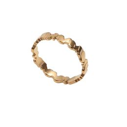Wedding Rings Irregular Gold Brick For Women Stainless Steel Stackable Minimalist Jewellery Valentines Day Tarnish Free Jewelrygift
