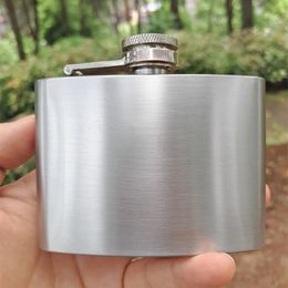 Stainless Steel Hip Flask 4oz/110ml Whisky Pocket Bottle Small Portable Cup Wine Mug Alcohol Kettle High Low Shapes