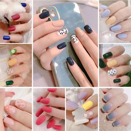 Removable Fake Nails Accessories for Art Decoration 2021 Fashion Multi-Color False Nail with Glue for Manicure