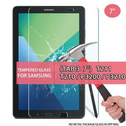 Tablet Tempered Glass Screen Protector for Samsung Galaxy TAB 3 7" T211 T210 P3200 P3210 7 INCH GLASS IN OPP BAG