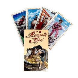 Romantic Tarot Cards English Version Mystical Guidance Divination Entertainment Partys Board Game Supports Wholesale