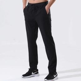 L-003 Men Sweatpants Leisure Joggers with Pockets Drawstring Waistband Athletic Yoga Lounge Track Pant Workout Running Pants fitness outfits