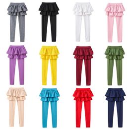 Multi-color Kid Girl Skirt Pants Spring solid Colour Leggings Girls Clothes Children Kids Trousers Leggings Pants princess dress