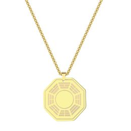 Pendant Necklaces Kinitial Fashion Buddhism Yin Yang For Women Stainless Steel Sanskrit Yoga Talisman Choker Gifts Jewellery