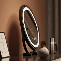 Mirrors Cosmetic Mirror Desktop Light Replenishing Charging Dresser Rotatable Dormitory