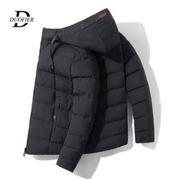 Men Winter Hooded Jacket New Cotton Padded Coat Korean Casual Mens Autumn Winter Down Parkas Jacket Fashion Warm Outerwear 210203