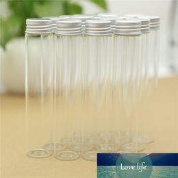 12 Pieces 30*150mm 80ml Small Glass Bottle Aluminium Caps Glass Jars Transparent Glass Containers Perfume Vial Bottle