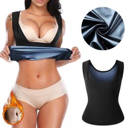 Women Sauna Sweat Vest Polymer Waist Trainer Weight Loss Shapewear Tummy Slimming Sheath Workout Body Shaper Corset Fajas Top 210305