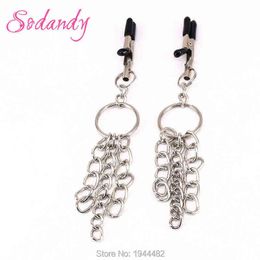 NXY Sex Adult Toy Sodandy Metal Nipple Clamps Tweezers Erotic Novelty Game Breast Clips for Couples Flirting Toys Bondage Restraints1216