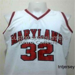 #32 Joe Smith Maryland White Basketball Jersey retro Basketball jersey men women youth XS-6XL