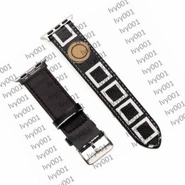 luxury designer F Strap Watchbands Watch Band 42mm 38mm 40mm 44mm iwatch 2 3 4 5 bands Leather Bracelet Fashion Stripes watchband with letter y03