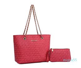 luxury brand-name ladies fashion shoulder bag tote chain crossbody handbag purse mini 2-piece set