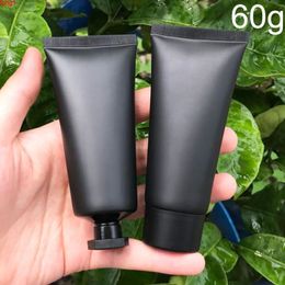 60ml Frost Black Plastic Cream Squeeze Bottle 60g Cosmetic Facial Cleanser Soft Tube Shampoo Lotion pack Bottles Free Shippinggood qty