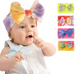 Colorful Bow Headband For Girls widened Hair Bows Baby Hairband Head Wraps Kids Turban Children and aldult Hairs Accessories DD553