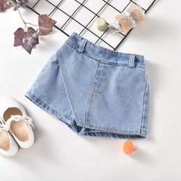 Kids Shorts for Girls Shorts White Children Denim Short Pants Fashion Jeans 2021 Summer Casual Teenage Short Pants 10 12 14 Year 210303