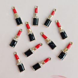 Cute Lipstick Shape Jewelry Charms 2.5*0.7cm Diy Accessories Components for Necklace Bracelet High Quality