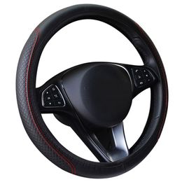 Steering Wheel Covers Wear Resistant Cover Durable Soft Easy Instal Non Slip Fashion Interior Decor Artificial Leather Elastic