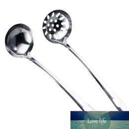 Soup Ladle Colander Spoon High Temperature Resistant Long Handle Stainless Steel Hanging Hot Pot Scoop for Kitchen Supplies