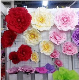 Artificial Peony Wedding Party Decoration Large Flower Show Props Fake Flowers DIY Flower Background Wall Decoration