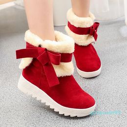 Boots High Quality 2021 Fashion Women Female Winter Shoes Woman Fur Warm Snow Casual Ankle Christmas