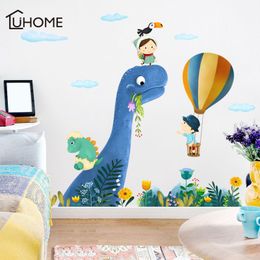 Large Dinosaur Park Wall Sticker for Kids Room Removable Vinyl Nursery Art Decals PVC Poster CartoonWall Stickers Home Decor 210308