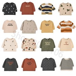 EnkeliBB Kids Autumn Winter Lovely Sweatshirt Cute Brand Designer Children Tops Top Quality Cotton Toddler Boy Girl Clothes 211110