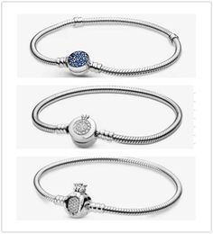 925 sterling silver Beaded Strands snake-shaped chain bracelet suitable for Pandora charm beads ladies Jewellery fashion luxury gifts