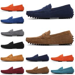 running shoes walking casual Selling black pink blue red Grey orange green brown mens slip on lazy Leather