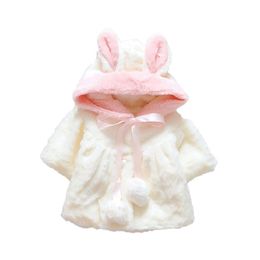 Bear Leader Girls Baby Coats Fashion Winter Cute Bunny Ear Hooded Snow Wear Warm Clothes Children Clothing Outerwear 210708