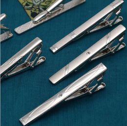 Men Formal Wear Silver Tie Clips Fashion Simple Business Wedding Tie Bar Pins Mixed Styles