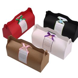 Kraft Card Paper DIY Party Muffin Cake Box With Handle Cupcakes Holder Packing