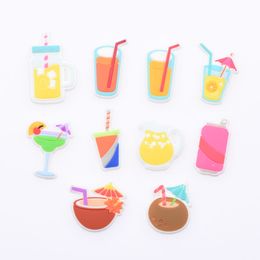 Design coconut drink shoe charms soft drinks ready stock fast ship