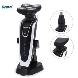 Kemei KM-5886 3 in 1 Washable Rechargeable Electric Shaver 5D Head Electric Shaver 5 Blade Shaving Razor For Men Face Care P0817