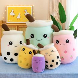 Bubble Milk Tea Plush Toy 18style 24cm 35cm 50cmPlushie Brewed Boba - Stuffed Cartoon Cylindrical Body Pillow , Super Soft Hugging Cushion Creative Gift for Children