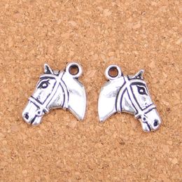 63pcs Antique Silver Plated Bronze Plated horse head Charms Pendant DIY Necklace Bracelet Bangle Findings 20*16mm