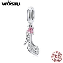 WOSTU 925 Sterling Silver Charm Magic Dancing Party Fit Original Bracelet DIY Necklace Pendant Gift Jewellery Q0531