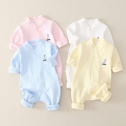 Long Sleeve Jumpsuit Girl Boy One Piece Outfit Cartoon Rompers Infant Clothing for Baby Clothes 210312