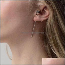 Stud Jewelrystud Creative Women Earrings Fashion Punk Metal Barbed Rose Flower Temperament Ladies Chic Party Jewellery Gift Drop Delivery 2021