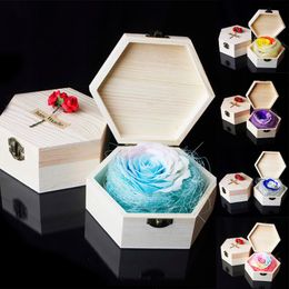 Decorative Flowers & Wreaths 5 Color Creative Eternal Flower Gift Box Artificial Colorful Rose Soap Send Friends Simulated Peanut Valentine'