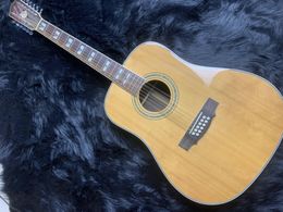 2022 new library style 43-inch 12-string acoustic guitar. Spruce top and rosewood back.