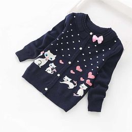 children cardigans girls' lovely cotton sweaters 3-16 years fashion cardigan 8518 211201