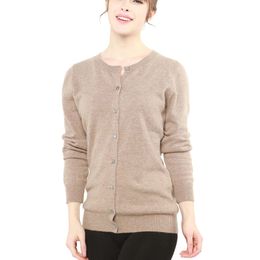 100% Merino Wool Women Cardigan Sweater Autumn Winter Warm Soft knitted Femme Cardigan Women Cashmere Sweater 210218